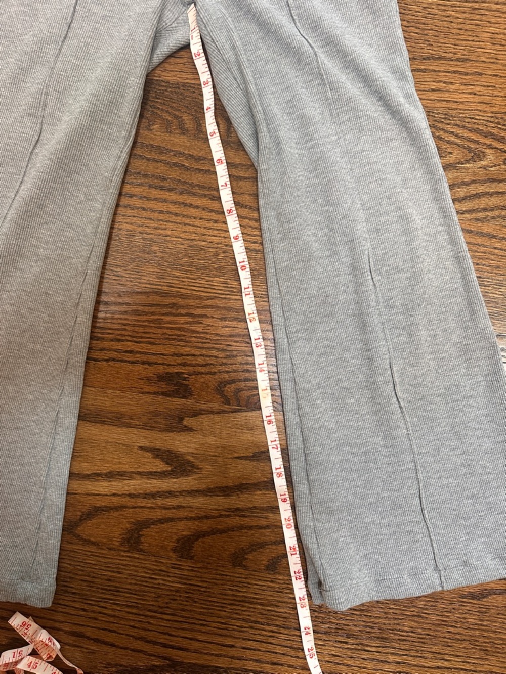 DONNI. Rib Kick Flare in Heather Gray - Picture 5 of 9